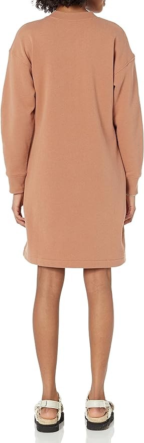 Amazon Essentials Women's Knit Henley Sweatshirt Dress (Available in Plus Size)