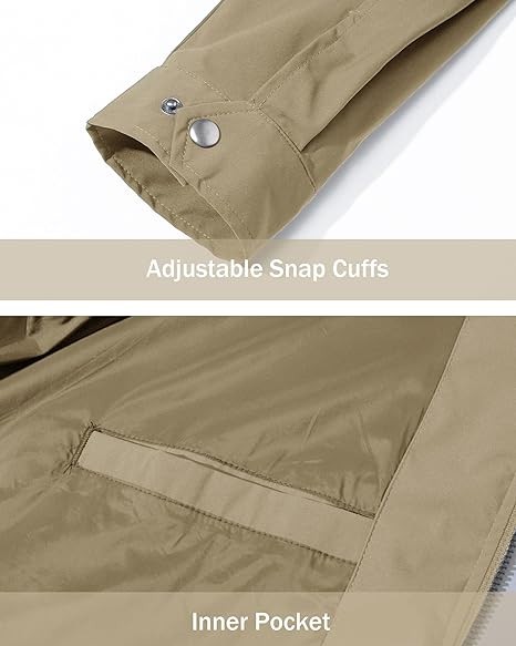 EKLENTSON Mens Lightweight Jackets Full Zip Laydown Collar Golf Wind Breaker Jackets with Zip Pockets