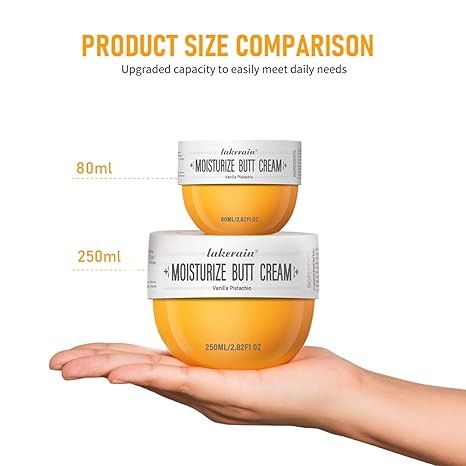 LADYFOX 250ML Body Bum Cream,Repair and Smooth Body Butt Cream,Butt Acne Clearing Cream,Moisturizing Body Cream Suitable for Dry Skin Use in Winter (250ML Vanilla Pistachio Scent)