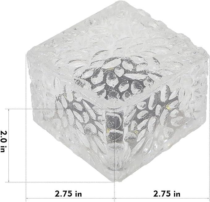 JKIMK Solar Brick Lights Outdoor Solar Lights Outdoor Waterproof Patio Brick Lights Garden Decor for Outside 6 Packs for Patio,Yard,Walkway,Pathway Decor