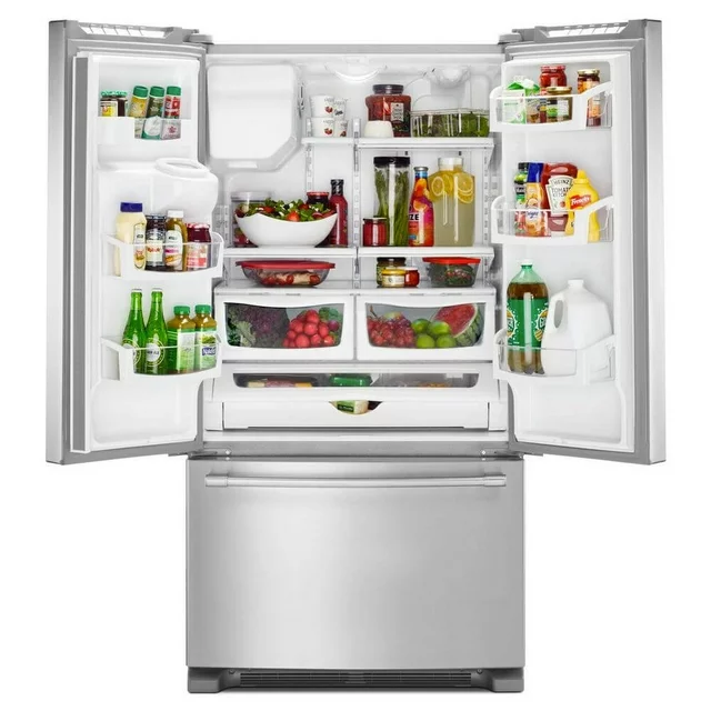 Maytag Mfi2570fez 36" Wide 25 Cu. Ft. French Door Refrigerator - Stainless Steel