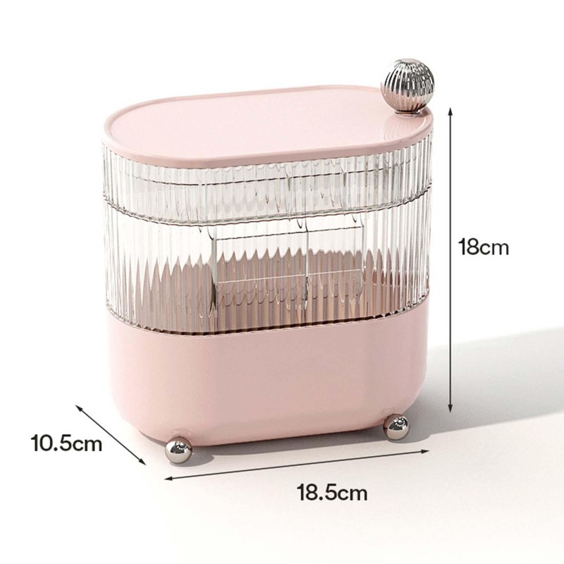 360° Rotating Makeup Organizer Storage Box for Perfume Countertop Lipstick