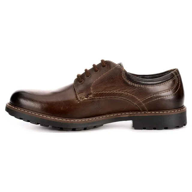 AM Shoes Mens Leather Lace Up Oxford Dress Shoes