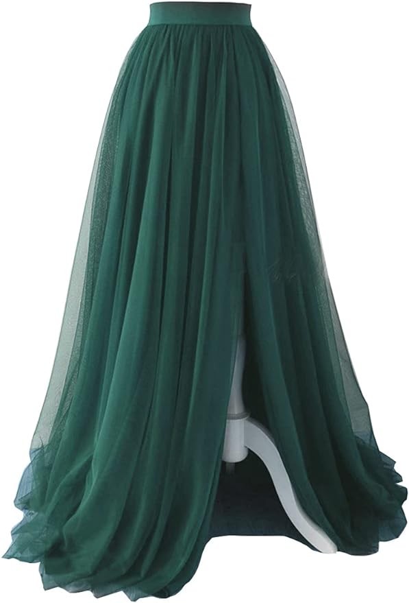 EllieHouse Adult Split Long Floor Prom Party Evening Tulle Skirt P61