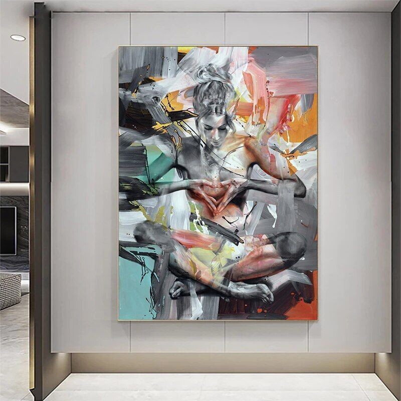 Abstract Woman Canvas Painting Canvas Wall Art Wall Decor Wall Poster Prints Art