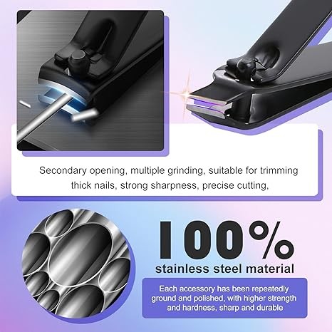 Manicure Set Personal Care Mens Grooming Kit 30 In 1 Professional Manicure Kit Pedicure Kit,Nail Clippers for Men and Beauty Tool Portable Set,with Luxurious Travel Case (Black)