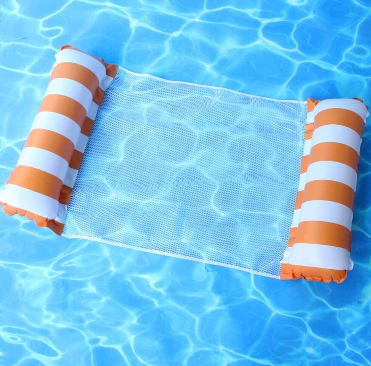 PVC Summer Inflatable Foldable Floating Row Swimming Pool Hammock Water Chair