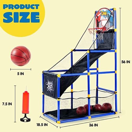 JOYIN Arcade Basketball Game Set with 4 Balls & Hoop for Kids Sports Party Game