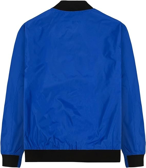 Mens Bomber Jackets Lightweight Water-resistent Windbreaker with 3 Pockets