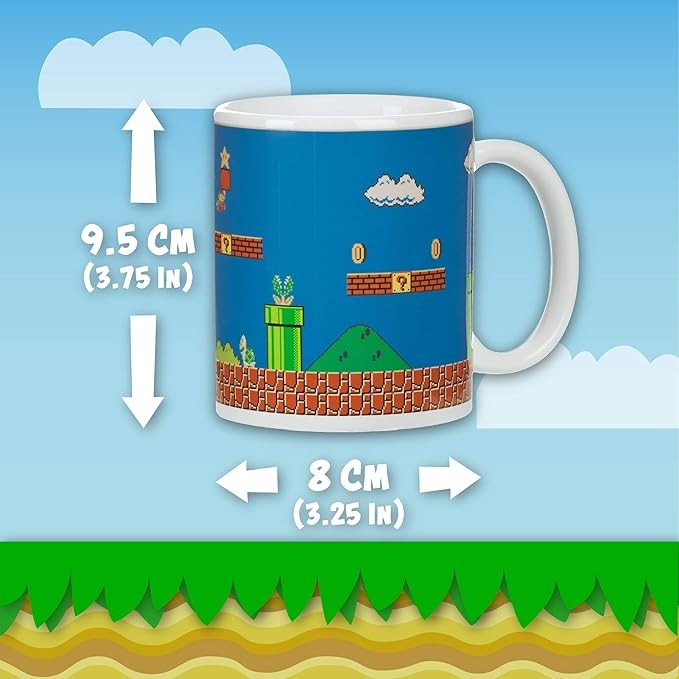 Paladone Super Mario Brothers Heat Changing Ceramic Coffee Mug - Collectors Edition
