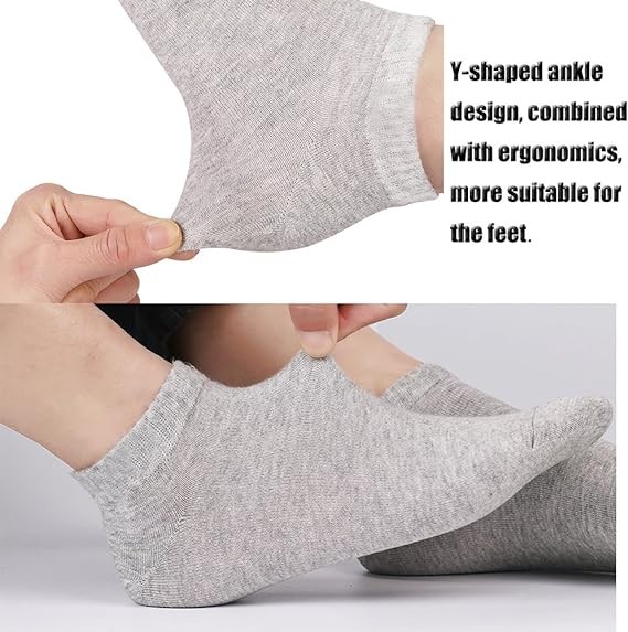 Light up in the Dark 10 Pairs Ankle Socks No Show Sock Low-Cut Athletic Men Women Cotton Socks