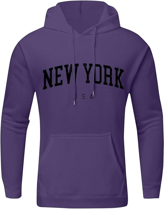 Aawghy Mens Hoodies Loose Fit Printed Hooded Sweatshirt Casual Fashion Sports Sweatshirt