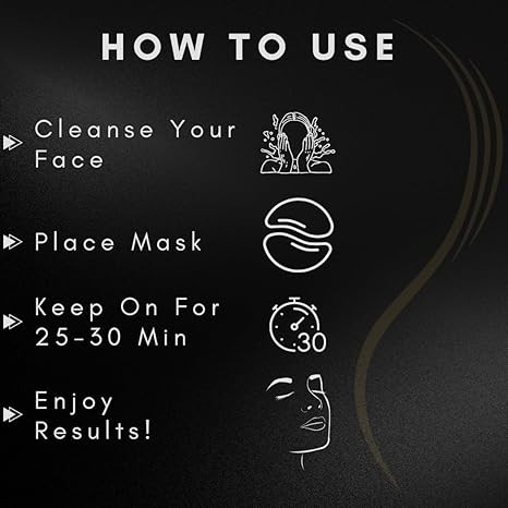 OMWAH Under Eye Mask for Face, Dark Circles and Puffiness, Beauty & Personal Care with Snail Mucin 24K Gold and Activated Charcoal Hydrogel Patches - 60 PCS (30 Pairs) (60 PCS)