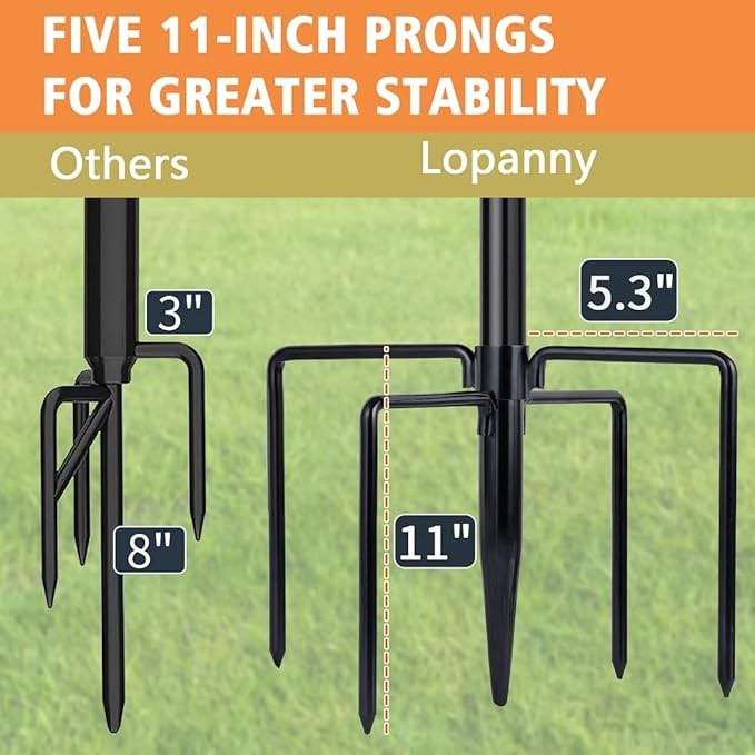 LOPANNY String Light Poles - Create Magical Outdoor Atmosphere - Ideal for Parties, Weddings, and Garden Decor - Easy to Install - Durable and Stylish - Gift for Loved Ones and Friends