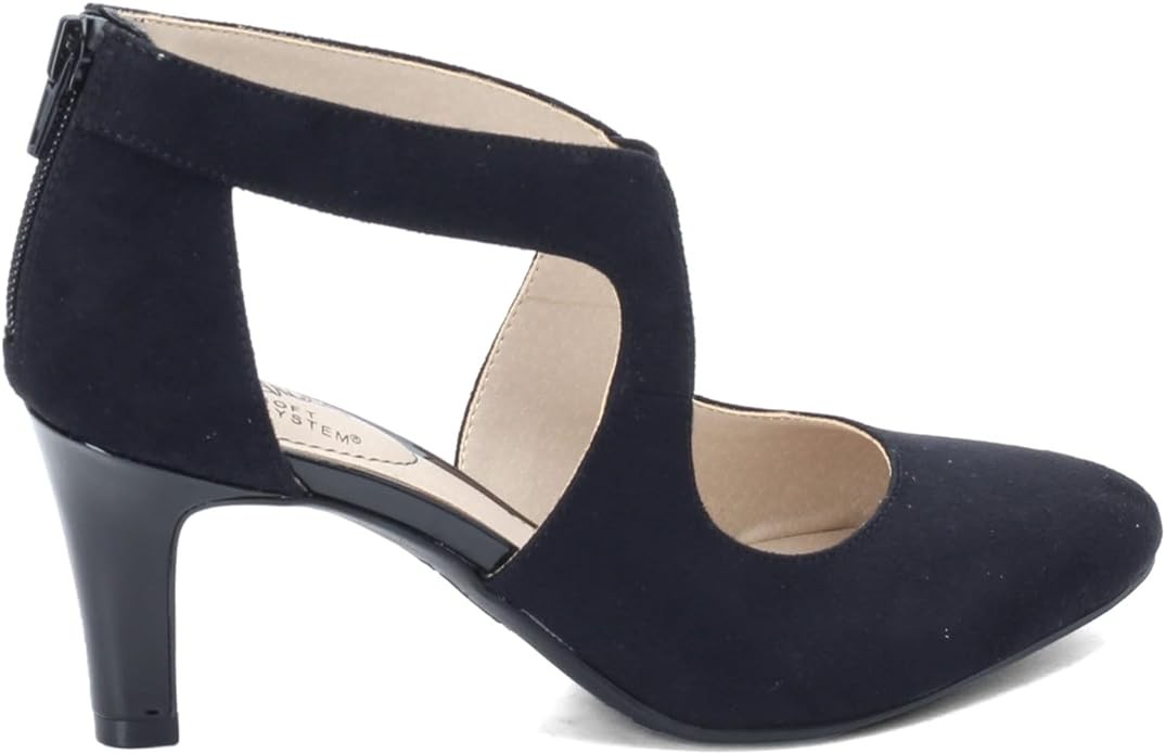 LifeStride Womens Giovanna 2 Pumps Black Microsuede 9 M