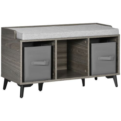 Shoe Bench Seat With Cushion Drawers Storage Cabinet Hallway Entryway Organiser