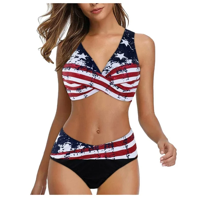 WQJNWEQ Lace Bralette Women Padded Push-Up Bra Bikini Set Ruffles Swimsuit Low Waist Bathing Suit Swim