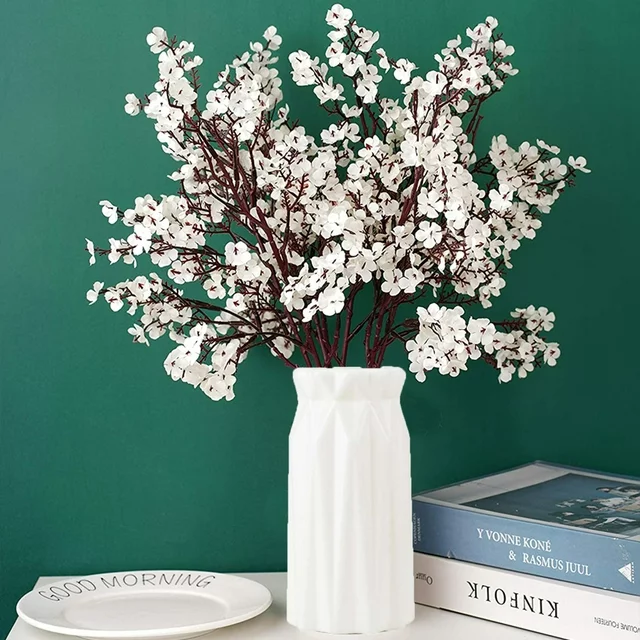 Conditiclusy Flower Vase Nordic Unbreakable Plastic Colorful Dried Flower Vase Home Decor for Living Room