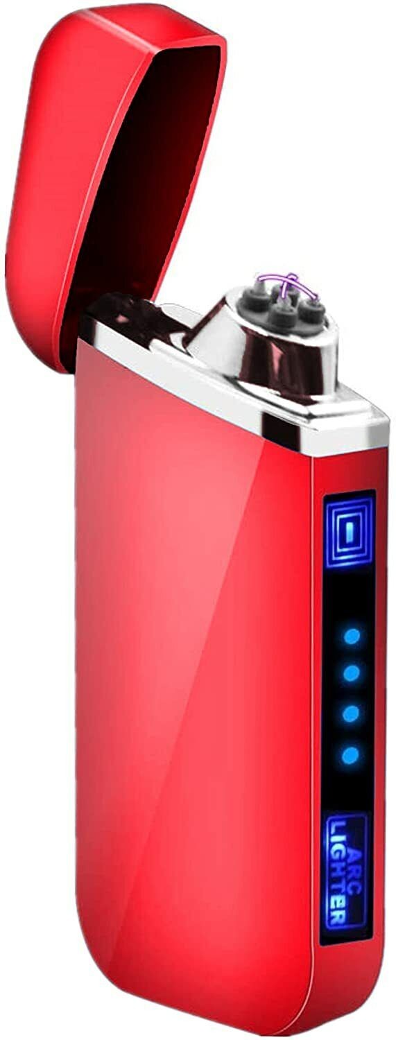 Dual Arc Electric USB Lighter Rechargeable Plasma Windproof Flameless Cigarette