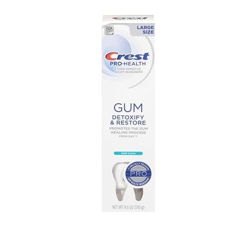 Crest Pro-Health Gum Detoxify Deep Clean Toothpaste 4.8 oz - Anticavity, Antibacterial Flouride Toothpaste, Clinically Proven, Gum and Enamel Protection, Plaque Control