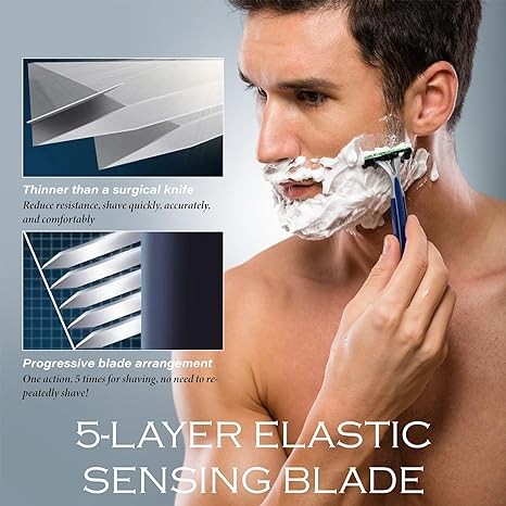 8 Blades for Men.Razor Blade Refills for Gillette Fusion 5，For a More Comfortable Shave-A2