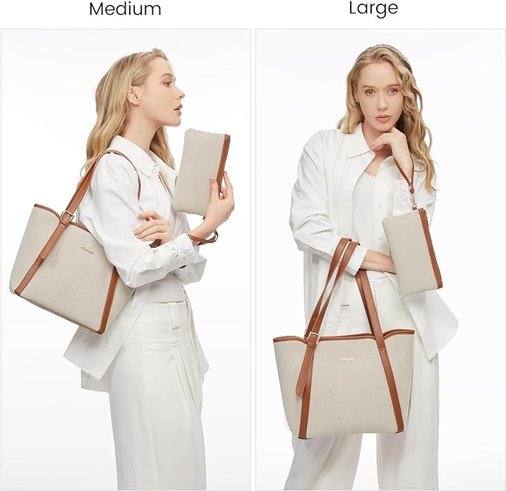 LOVEVOOK Womens Purses and Handbags Designer Tote Purse for Women Canvas Hobo Satchel Shoulder Bag with Compartment