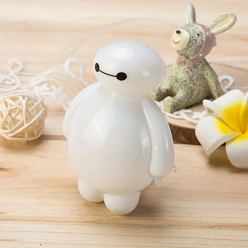 1pc Baymax Cartoon Style Night Light, Bedroom Study Light Switch, Wall Light, Direct Plug-in Electricity-saving Led Light, Creative Cute Energy-saving Light