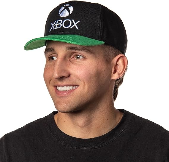Xbox Mens' Gaming Logo Snapback Hat Adult Precurve Adjustable Hat Cap | Perfect for Everyday Wear and Video Game Fans Black