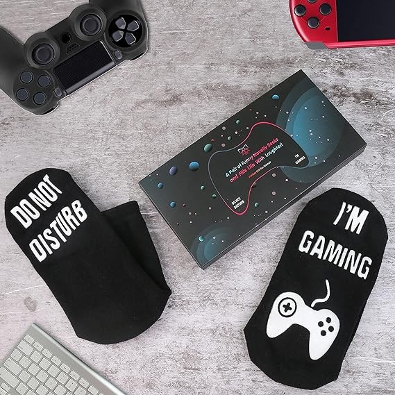Do Not Disturb I'm Gaming Socks,Birthday Gifts for Boys, Gamer Gift for Men,Gaming Socks for Boyfriend,Teen Boy,Him,Dad