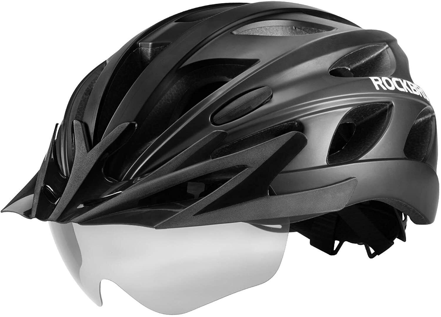 ROCKBROS Cycling Helmets with Removable Goggles & Sun Visor Sports Bike Helmets
