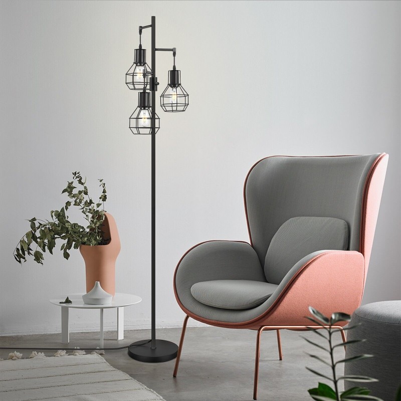 EDISHINE Dimmable Tree Floor Lamp Industrial Standing Lamp for Living Room