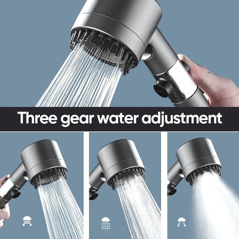 Multi-Functional One-Button Adjustment High Pressure Massage Shower Head