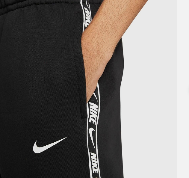 Nike Men's Joggers Repeat Logo Tape Sportswear Fleece Track Pants Bottoms